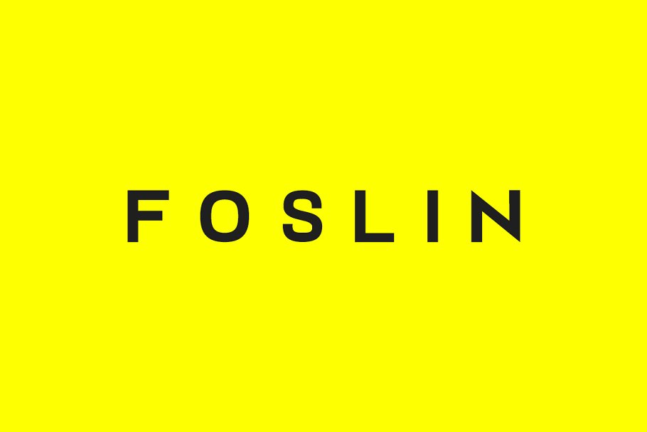 Przykład czcionki Foslin